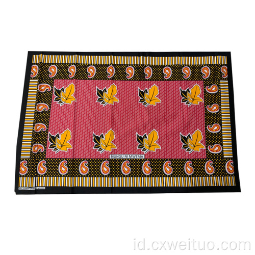 100% Polyester Wax African Printed Khanga Fabric